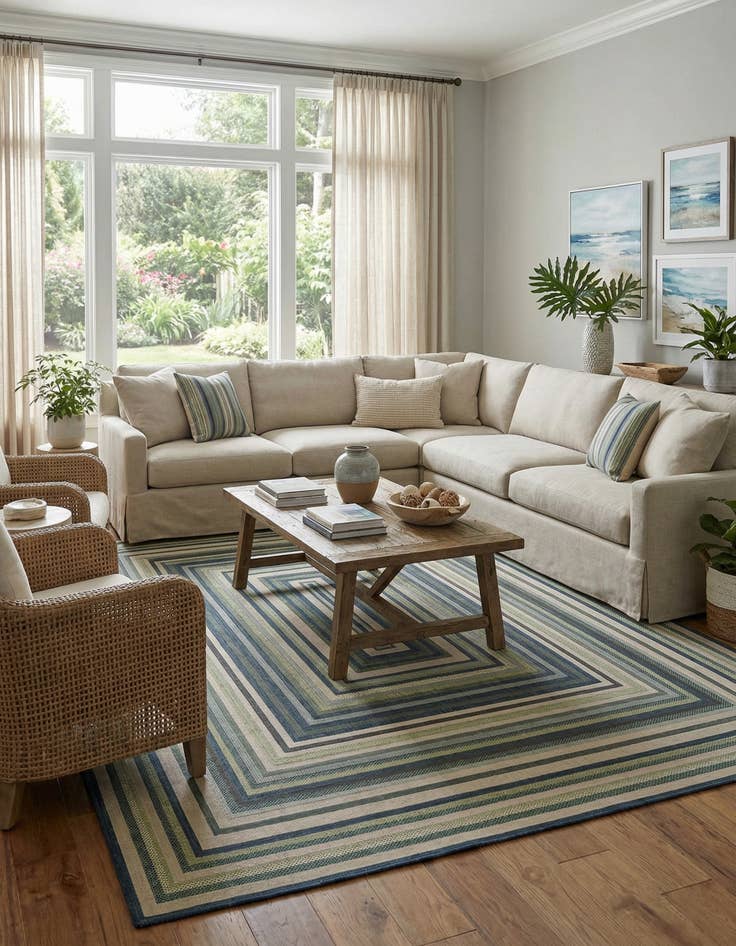 Detail image of 12' x 16'  Washable Baja Indoor / Outdoor Rug