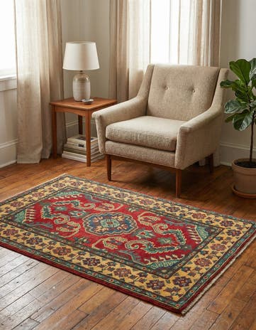 2' 8 x 4' 1 Hand Knotted Kazak Rug