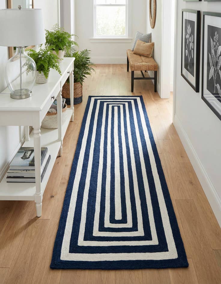 Detail image of 2' 7 x 10'  Hand Woven Eco Verse   Washable Indoor / Outdoor Runner Rug