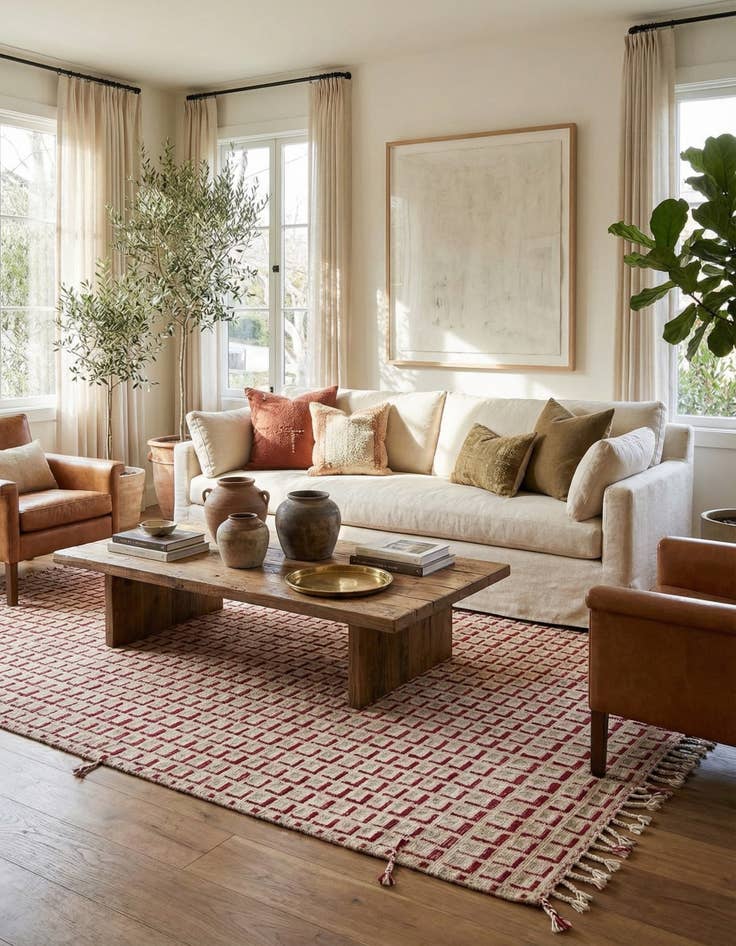 Detail image of 9' 10 x 12'  Hand Knotted Moroccan Wool Rug