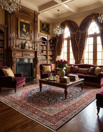 8' 6 x 11' 11 Kashan Wool Rug