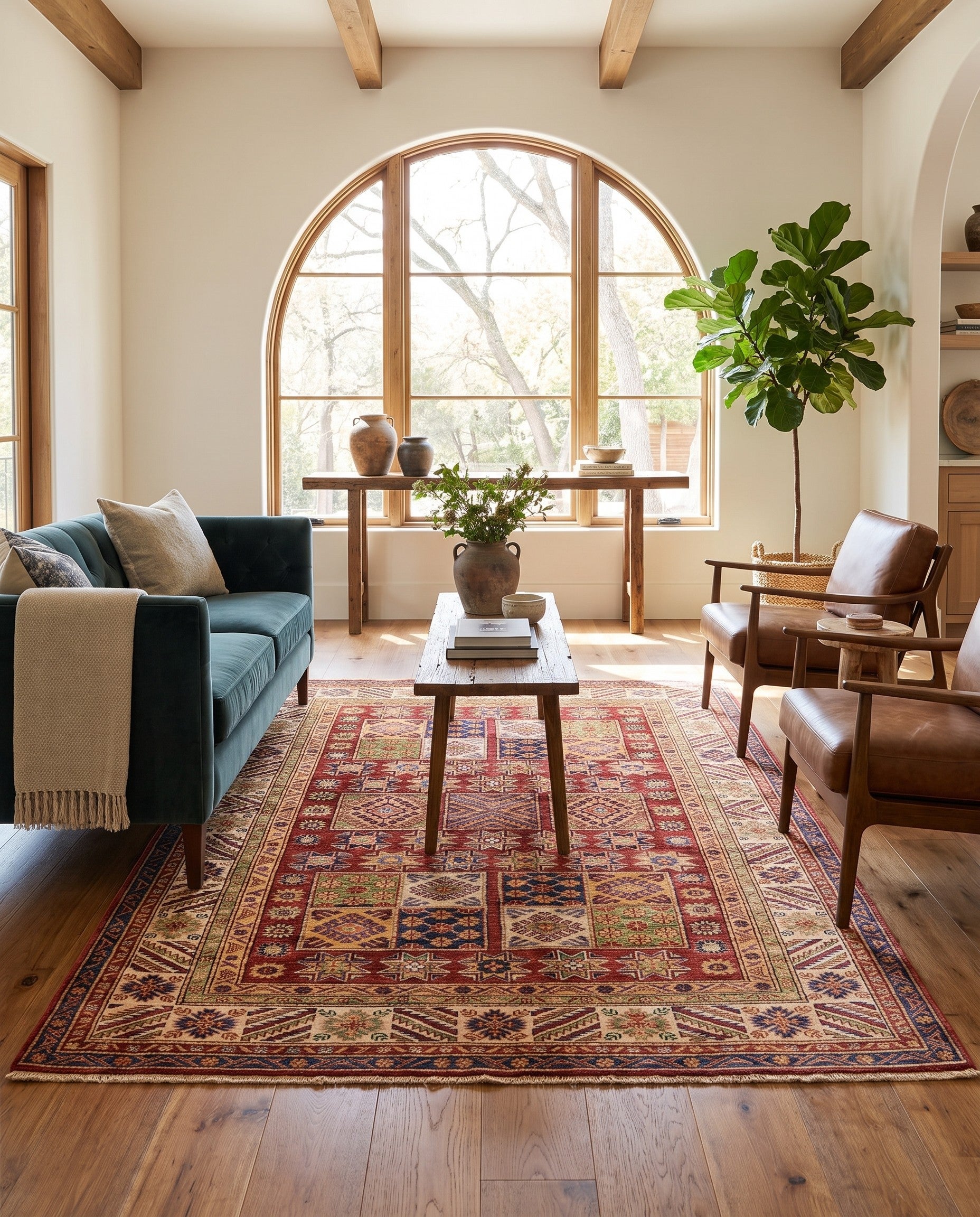 5' 8 x 7' 7 Hand Knotted Kazak Oriental Rug