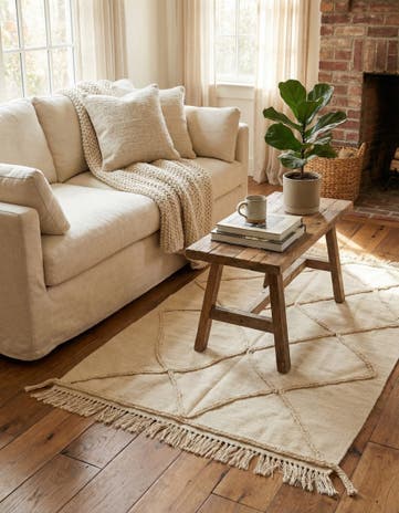 3' 5 x 5' 1 Hand Knotted Moroccan Wool Rug