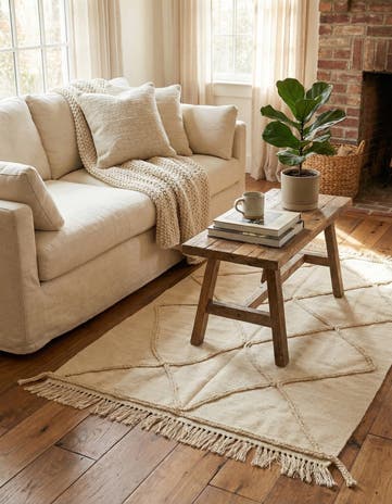 3' 5 x 5' 1 Hand Knotted Moroccan Wool Rug