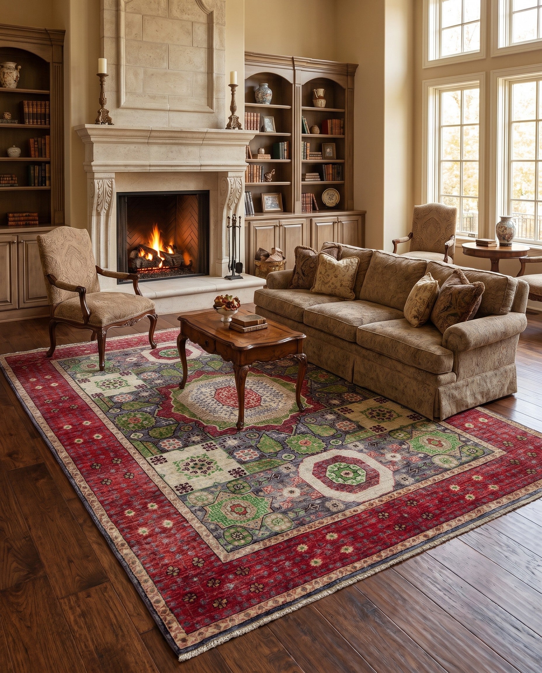 5' 6 x 7' 10 Hand Knotted Mamluk Ziegler Rug