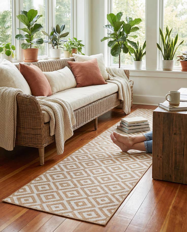 Detail image of 2' x 8' Easy-Clean Jill Zarin Costa Rica Indoor / Outdoor Runner Rug
