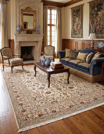 6' 4 x 9' 8 Kashan Wool Rug