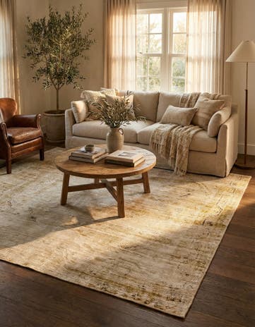 4' 8 x 6' 4 Hand Knotted Ultra Vintage Persian Wool Rug