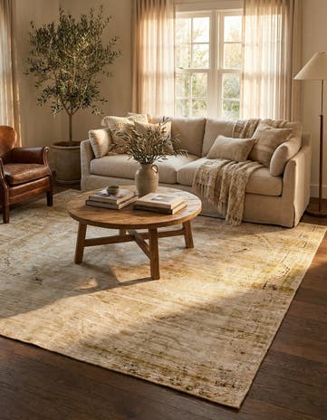 4' 8 x 6' 4 Hand Knotted Ultra Vintage Persian Wool Rug