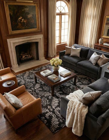 5' 7 x 8' Hand Knotted Gabbeh Rug