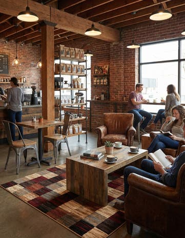 Cafe Square Rug