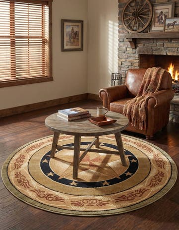 5' 3 x 5' 3 Pioneer Round Rug
