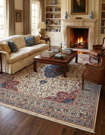 8' x 11' 6 Kashan Wool Rug
