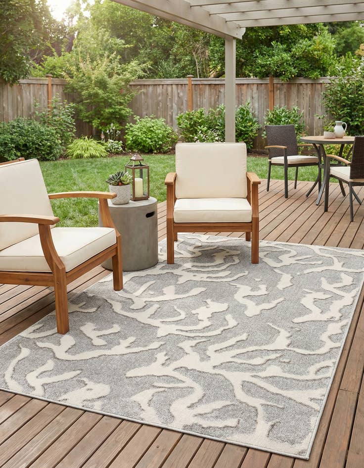 Detail image of 5' x 8' Easy-Clean Sabrina Soto Indoor / Outdoor Rug