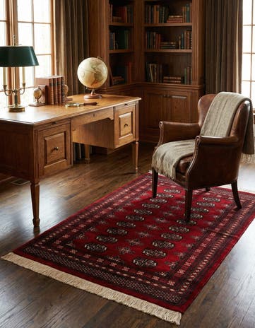 4' 1 x 6' 6 Hand Knotted Torkaman Persian Wool Rug