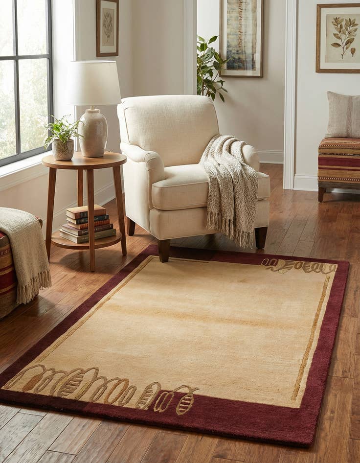 Detail image of 2' 10 x 4' 9  Hand Knotted Darya Wool Rug