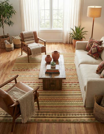 5' x 6' 6 Hand Knotted Modern Ziegler Rug