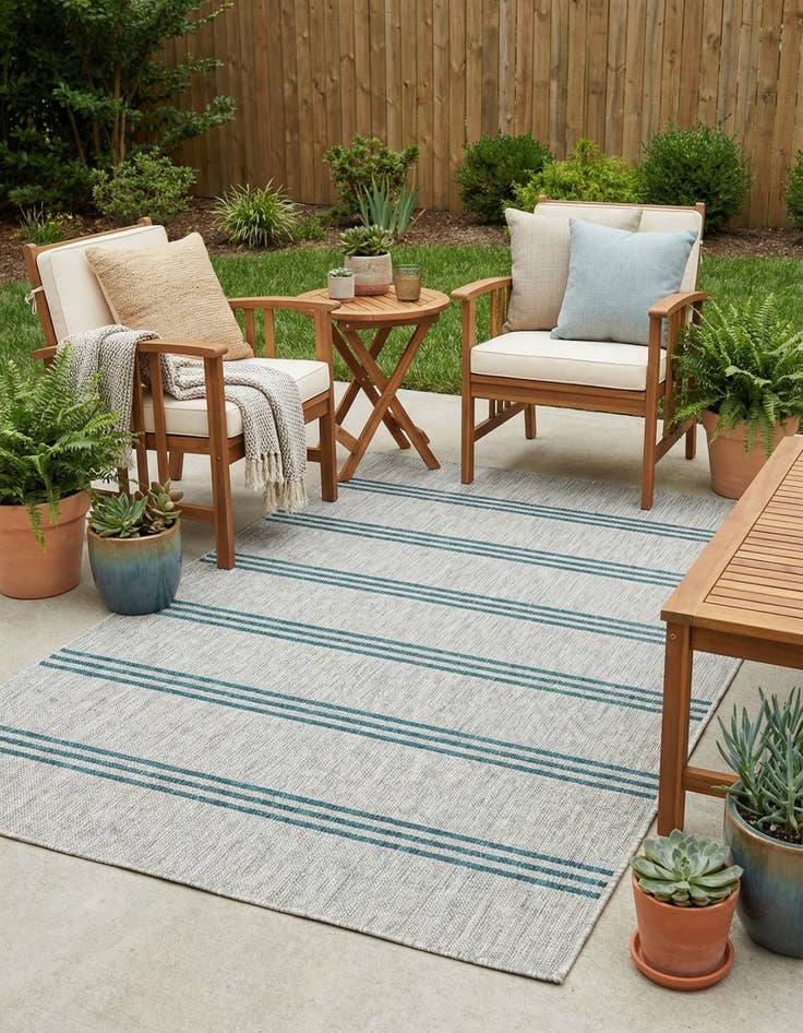 Detail image of 4' x 6' Easy-Clean Jill Zarin Anguilla Indoor / Outdoor Rug