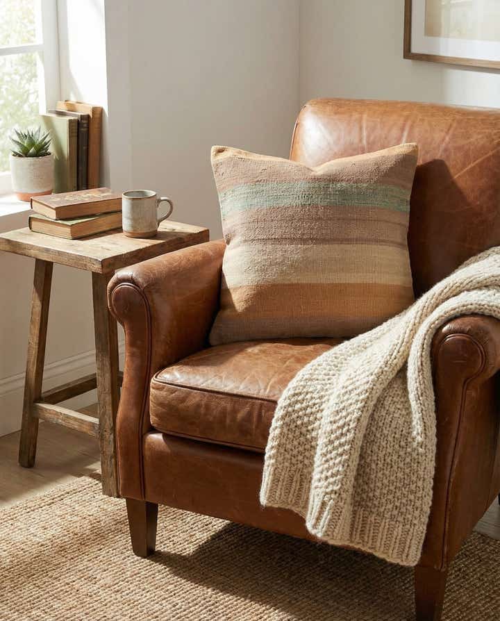 1' 6 x 1' 6 Hand Woven Pillow Wool Square Rug