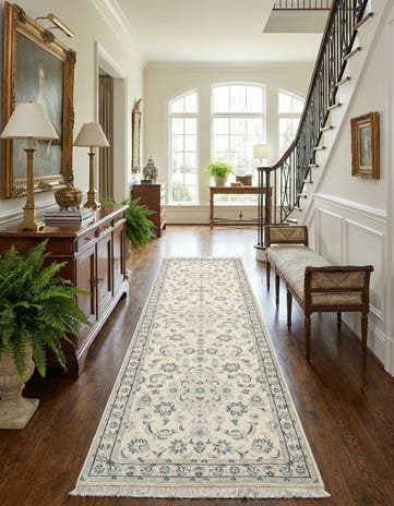 2' 11 x 10' Nain Wool Runner Rug