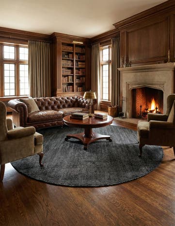 7' 10 x 7' 10 Hand Woven Jill Zarin English Manor Wool Round Rug