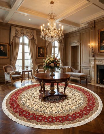 9' 10 x 9' 10 Tabriz Round Rug