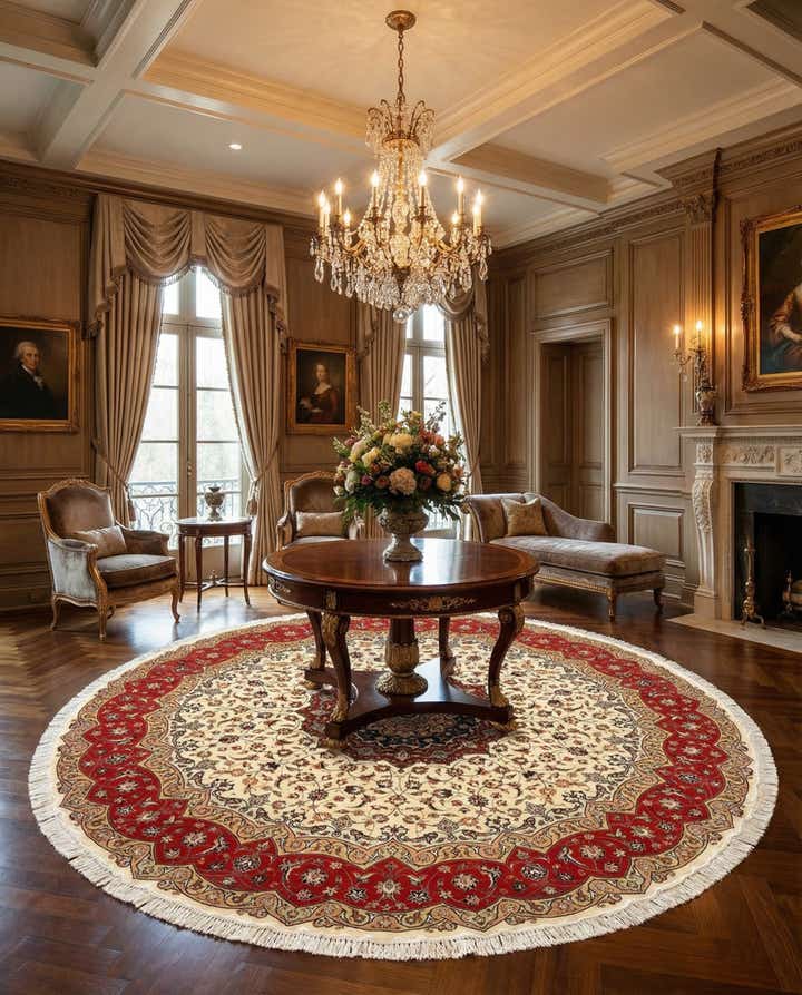 9' 10 x 9' 10 Tabriz Round Rug