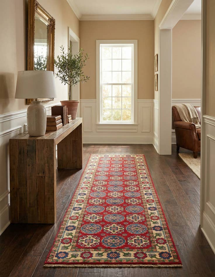 Detail image of 2' 9 x 9' 8 Hand Knotted Kazak Runner Rug