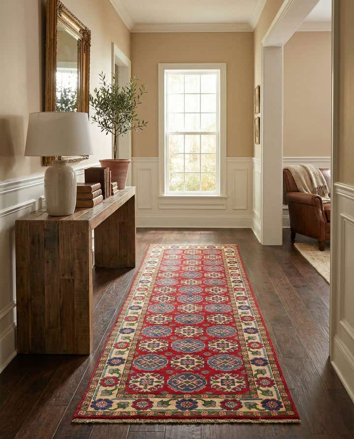 2' 9 x 9' 8 Hand Knotted Kazak Runner Rug