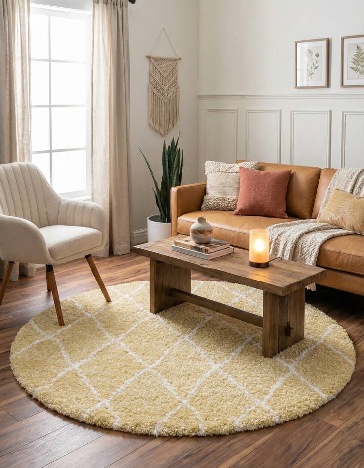 Detail image of 8' x 8' Marrakesh Shag Round Rug