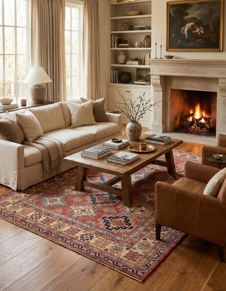 Detail image of 5' 7 x 7' 9  Hand Knotted Kazak Oriental Rug