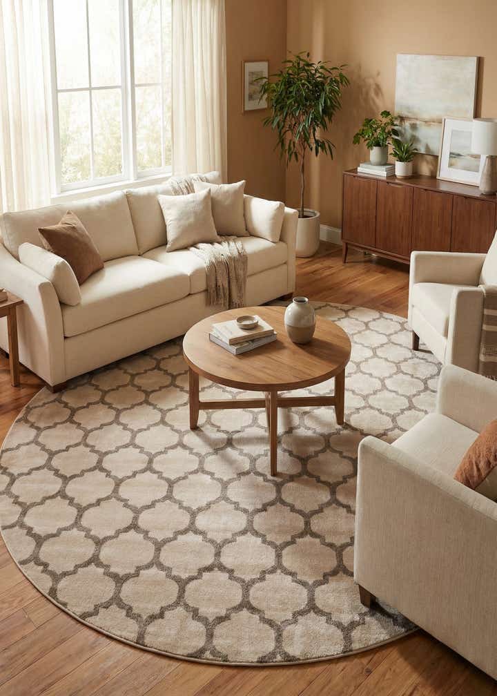 12' 2 x 12' 2 Lattice Round Rug