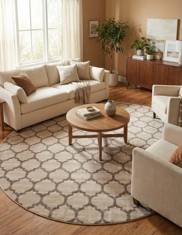 12' 2 x 12' 2 Lattice Round Rug