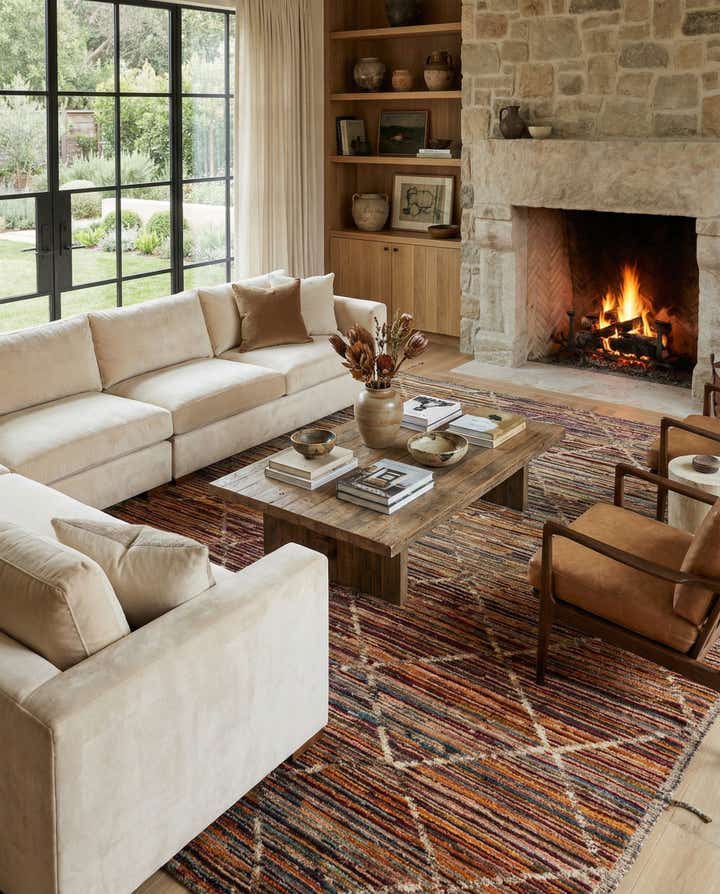 10' 8 x 13' 10 Hand Knotted Moroccan Wool Rug