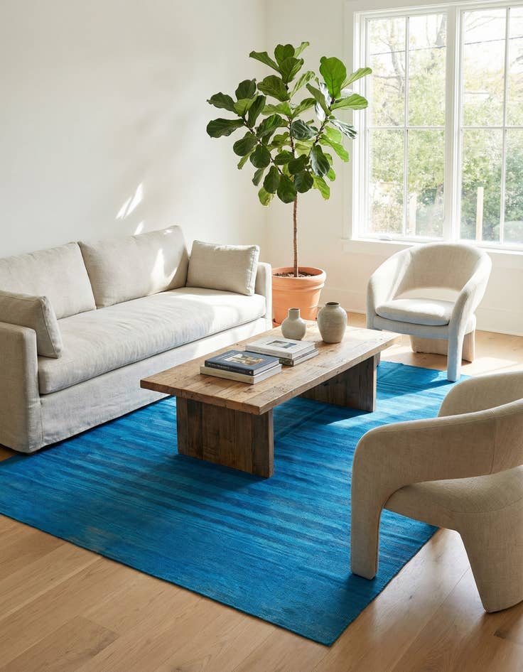 Detail image of 5' 7 x 7' 5  Hand Woven Kilim Modern Wool Rug