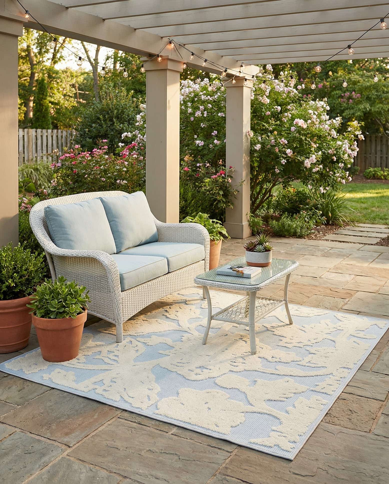 5' 3 x 5' 3 Easy-Clean Aruba Indoor / Outdoor Square Rug