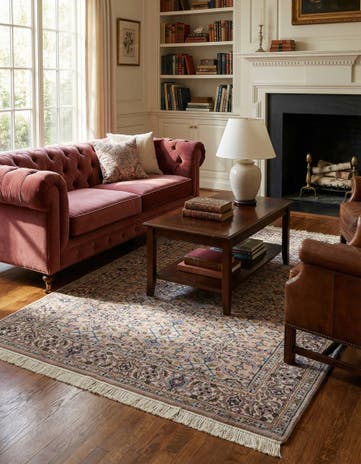 4' x 6' Hand Knotted Farahan Wool Rug