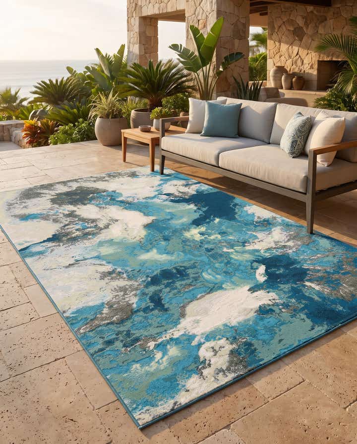 185cm x 275cm Leicht zu reinigen Modern Innen- / Außenbereich Teppich