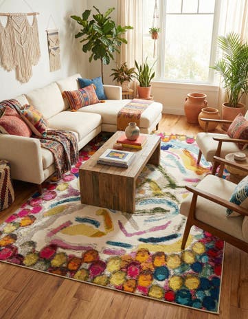 Washable Vivid Rug