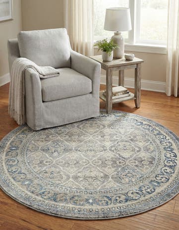 5' x 5' Viola Round Rug