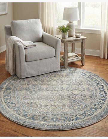 5' x 5' Viola Round Rug