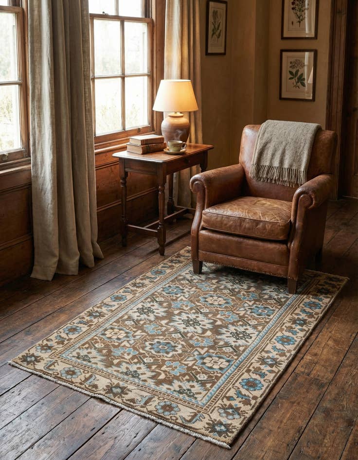 Detail image of 3' 4 x 3' 10 Hamedan Rug