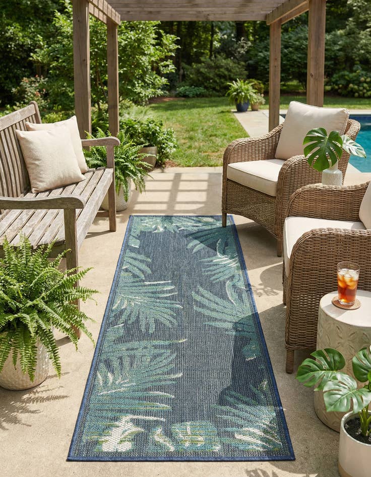 Detail image of 2' x 6'  Washable Baja Indoor / Outdoor Runner Rug
