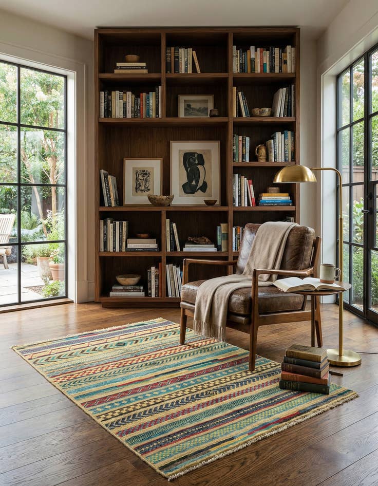 Detail image of 2' 7 x 4' 3  Hand Knotted Modern Ziegler Rug