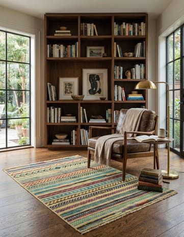 2' 7 x 4' 3 Hand Knotted Modern Ziegler Rug