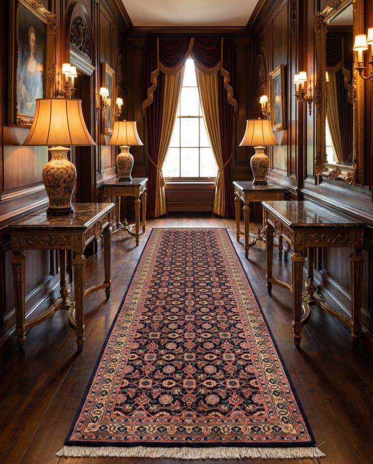 Detail image of 2' 3 x 6' 6 Tabriz Mahi Wool Runner Rug