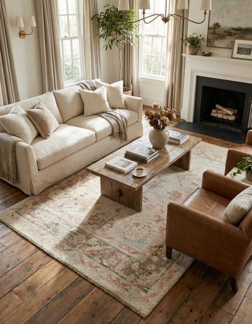 5' 9 x 9' 4 Hand Knotted Oushak Wool Rug