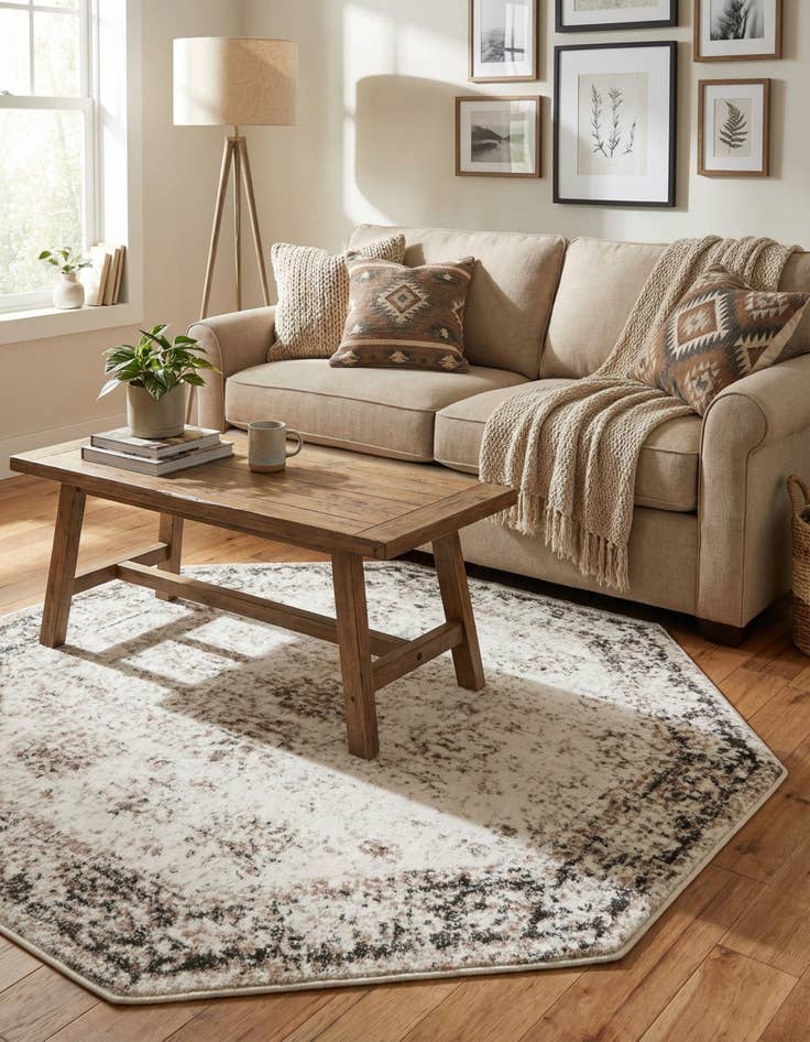 Detail image of 4' 1 x 4' 1 Monaco Octagon Rug