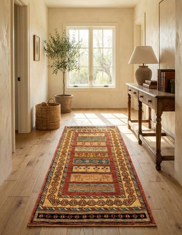 2' 9 x 6' 5 Luribaft Wool Runner Rug