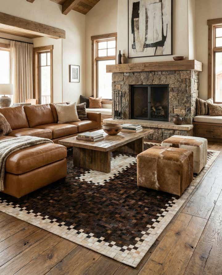 8' x 10' Cowhide Stocks Rug